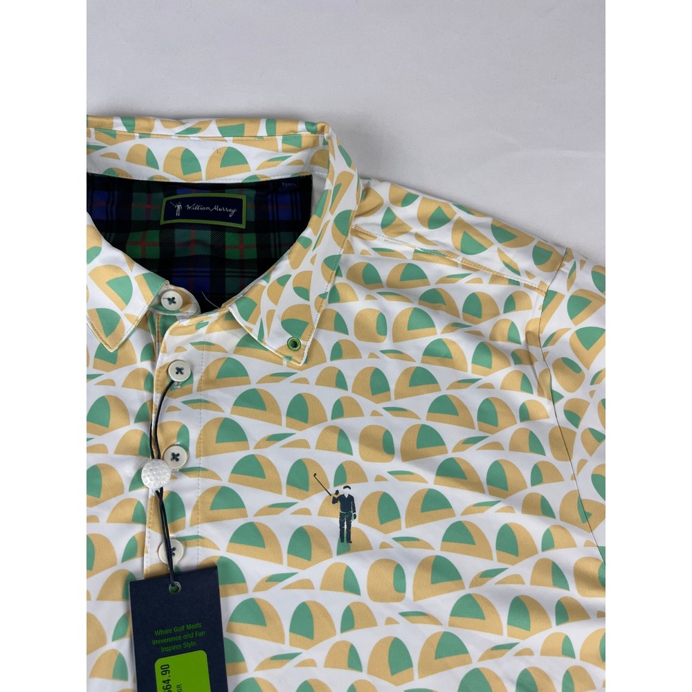 William Murray Golf Polo‎ Shirt Mens X Large All Over Pattern Golf Print